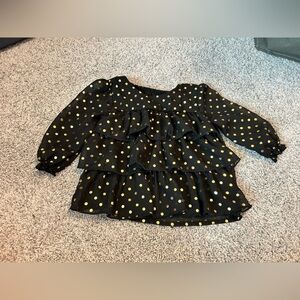 Healthtex Black and Gold Polka Dot Shirt